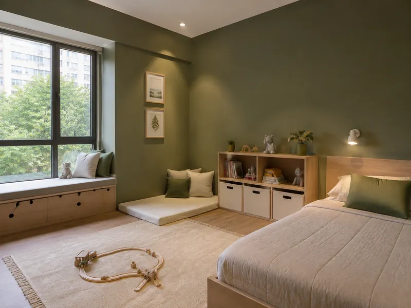 Gentle forest room kids’ room colour inspiration