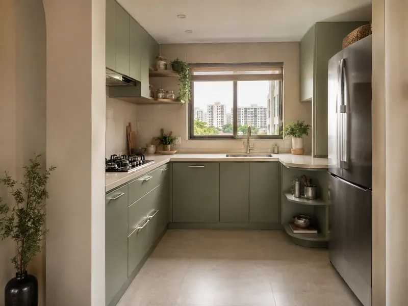 Sage corner kitchen