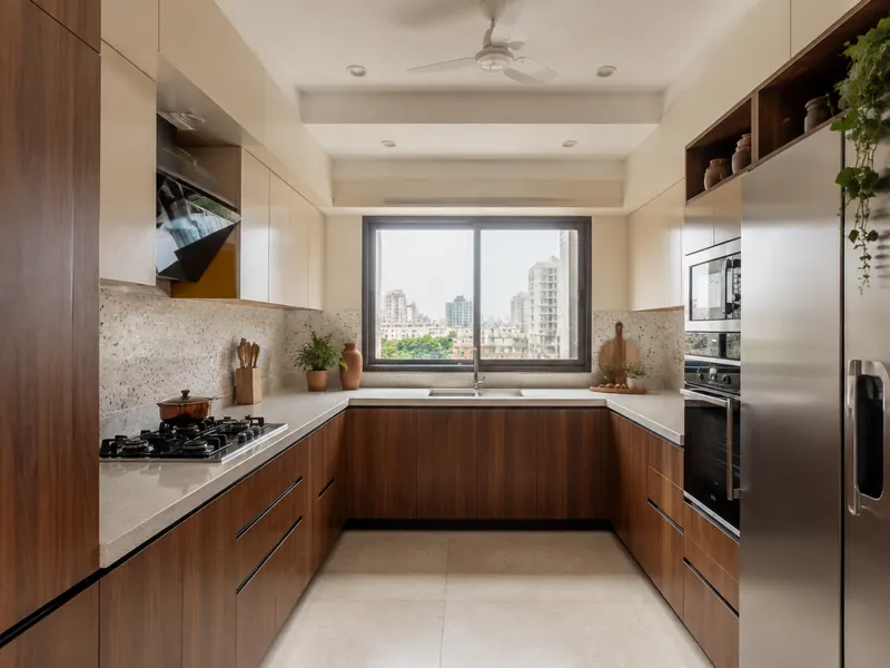 Walnut U kitchen