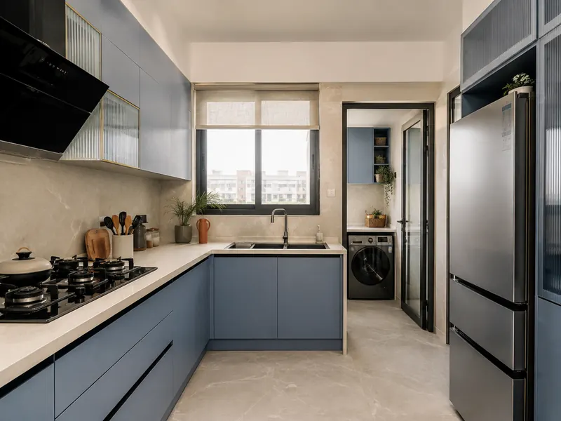 Kitchen with utility bay