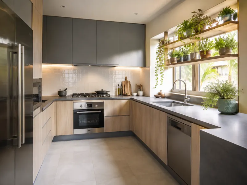 Indoor herb kitchen