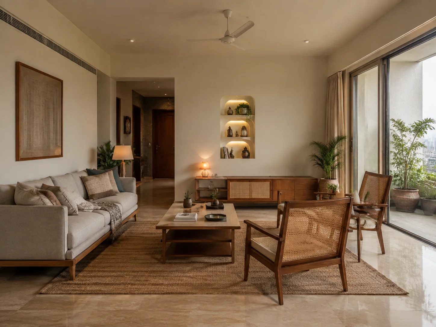 Warm neutral living room colour inspiration